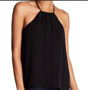 Joie Amarey Black High Neck Silk Tank Size Large